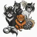 3 kids tattoo design idea