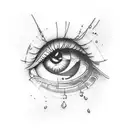 crying eyes tattoo design idea