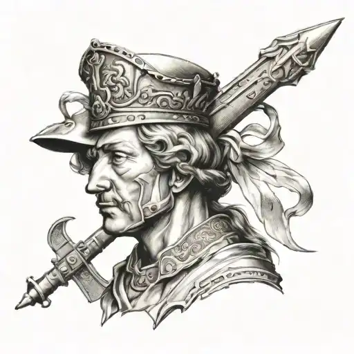 queen of battle infantry  tattoo design idea