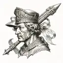 queen of battle infantry  tattoo design idea