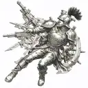 queen of battle infantry  tattoo design idea