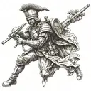 queen of battle infantry  tattoo design idea