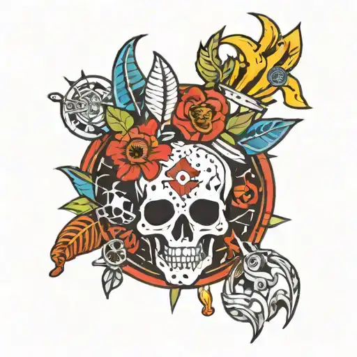 obatala Santeria symbols tattoo design idea