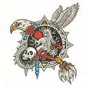 obatala Santeria symbols tattoo design idea