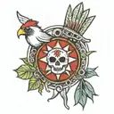 obatala Santeria symbols tattoo design idea