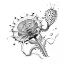 venus fly trap tattoo design idea