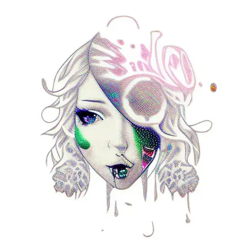 Pierced teen who loves drugs drink girls  tattoo design idea