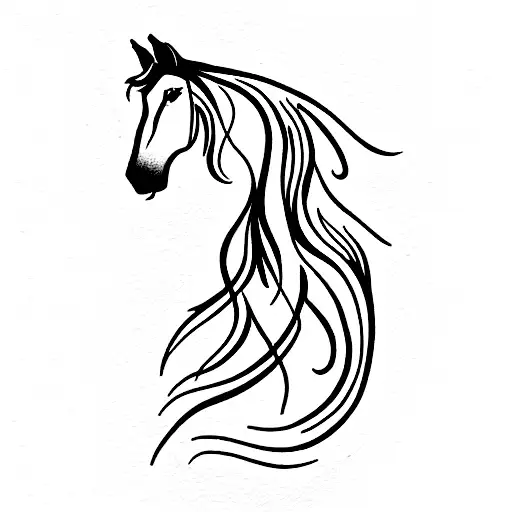 spirit horse with a ruby and crab tattoo design idea