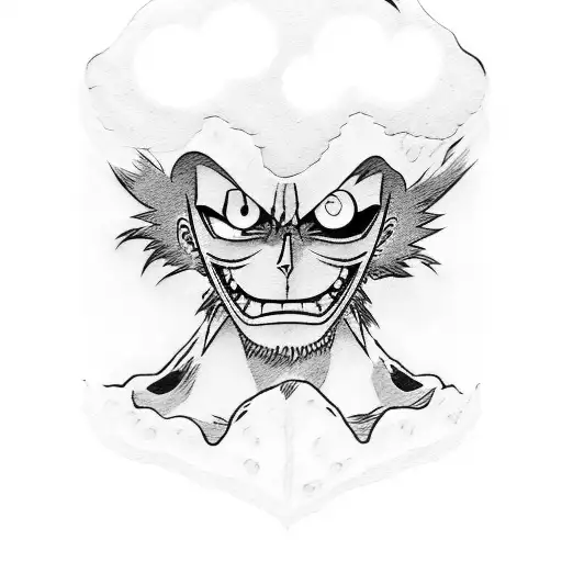 luffy gear 5 tattoo design idea