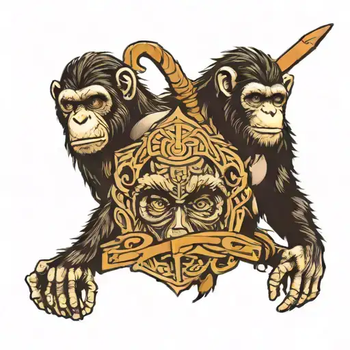 Apes Together Strong, Dawn of the Planet of The Apes tattoo design idea