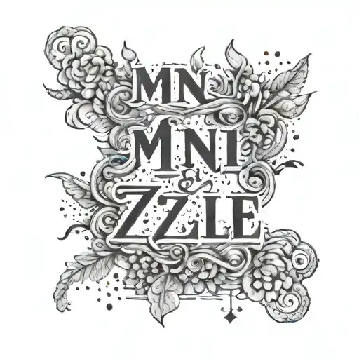 don't change text "Mn mi e zle" tattoo design idea