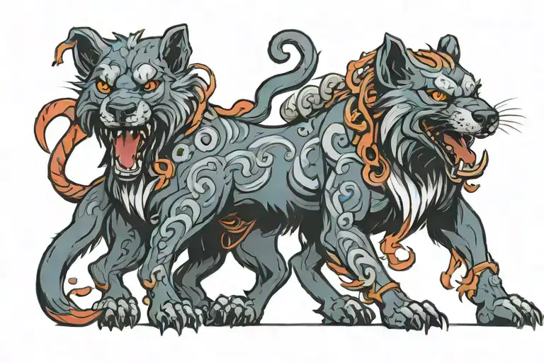 Cerberus tattoo design idea