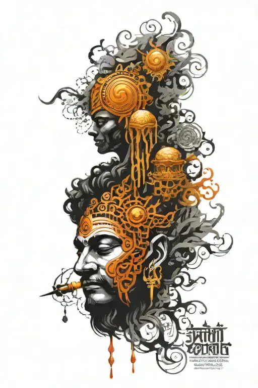 Rudraksh power and meaning All Face Rudraksh forming art Rudraksh symbolic for the shiv and shakti Interacting tattoo design idea