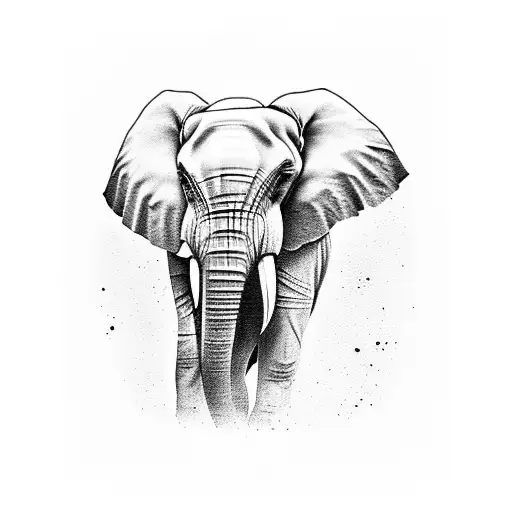 Angry Elephants in profile. a solid band a few millimeters above and a solid band below the elephants.  tattoo design idea