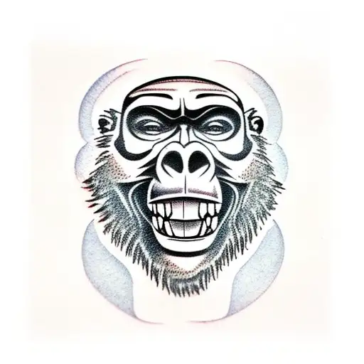 Premium Vector  Vector illustration of gorilla skull