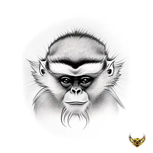 outlaw monkey tattoo design idea