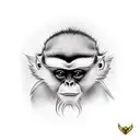 outlaw monkey tattoo design idea