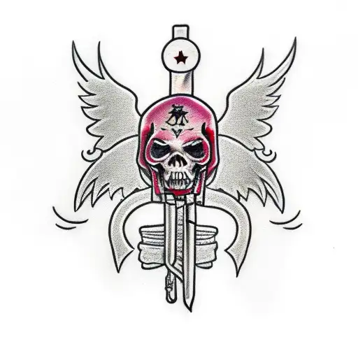 grim reaper+ angel tattoo design idea