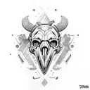 viking bear skull tattoo design idea