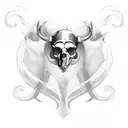 viking bear skull tattoo design idea