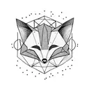 Cute sleeping fox  tattoo design idea