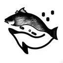 nathan and daniel in morse code shaped like a fish tattoo design idea