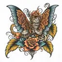 Penelope and Evander tattoo design idea