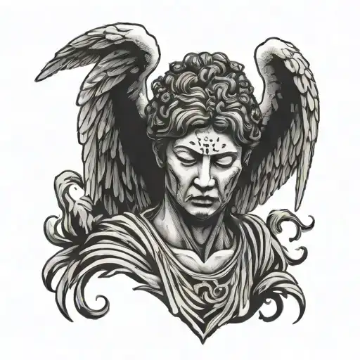 weeping angel tattoo design idea