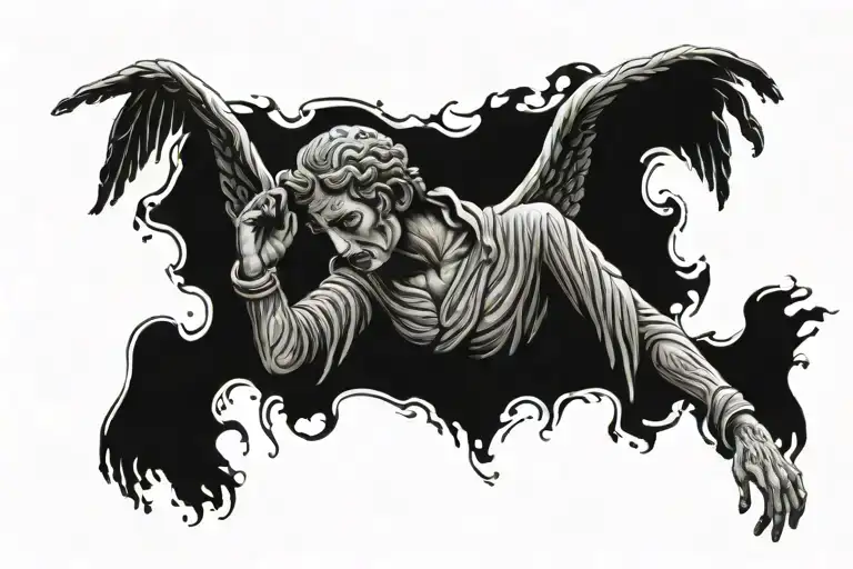 weeping angel tattoo design idea