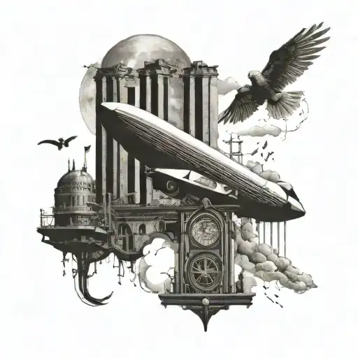 Combine elements from Led Zeppelin album covers  tattoo design idea