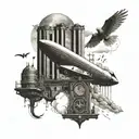 Combine elements from Led Zeppelin album covers  tattoo design idea