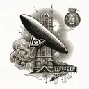 Combine elements from Led Zeppelin album covers  tattoo design idea