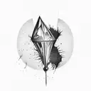 raven and cracked hourglass tattoo design idea