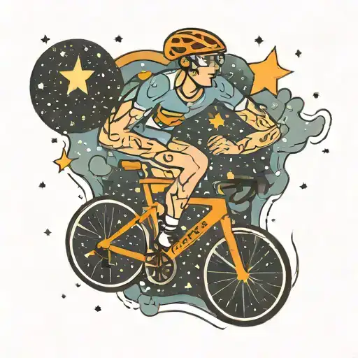 gluten free triathlete and starry sky tattoo design idea