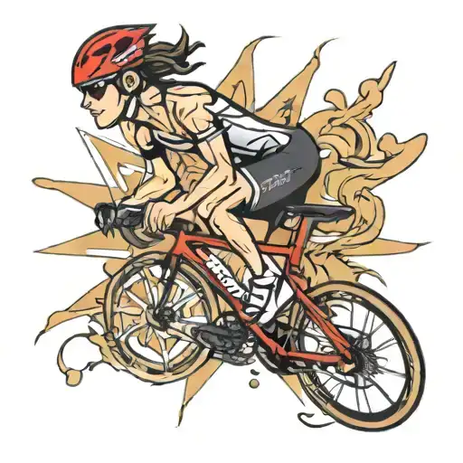 gluten free triathlete and North Star tattoo design idea