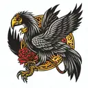 Scorpion Eagle Phoenix tattoo design idea