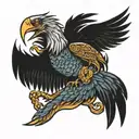 Scorpion Eagle Phoenix tattoo design idea