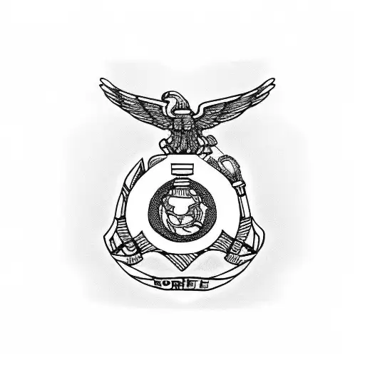 USMC insignia with a twist tattoo design idea