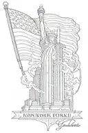 Yankees logo with the twin towers combined, 9/11 never forget below tattoo design idea