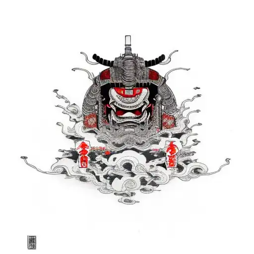 red ronin after war of 1000 days tattoo design idea