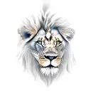 Jesus and a Lion tattoo design idea