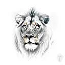 Jesus and a Lion tattoo design idea