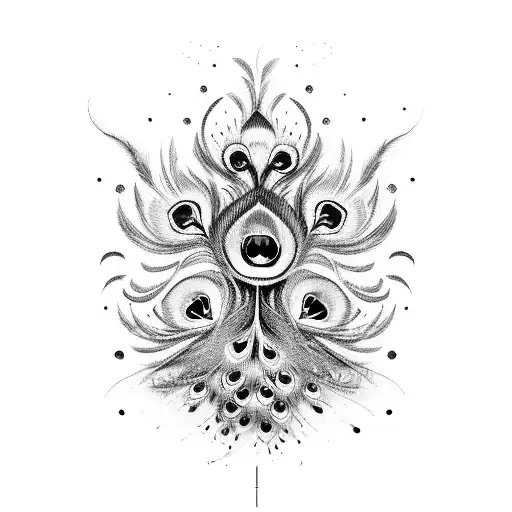 Peacock tattoo design idea