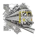 a force stopping the train tattoo design idea
