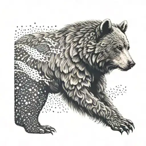  bear, gray wolf, eagle tattoo design idea
