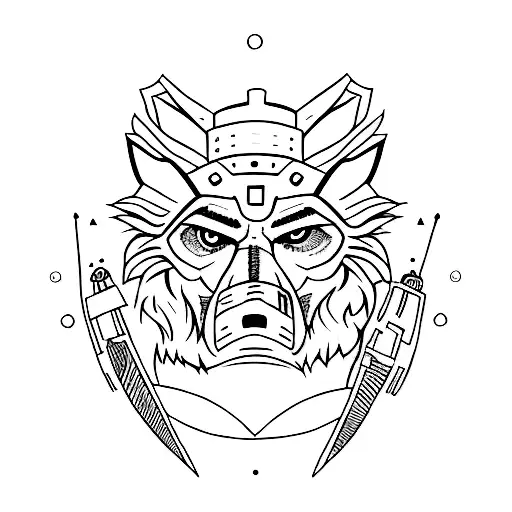 lobo solitário  tattoo design idea