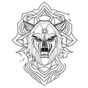 lobo solitário  tattoo design idea