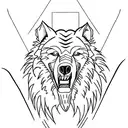 lobo solitário  tattoo design idea