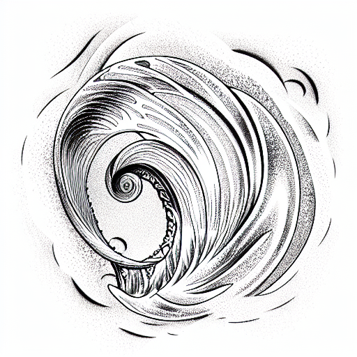 Ocean Wave tattoo design idea