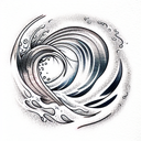 Ocean Wave tattoo design idea